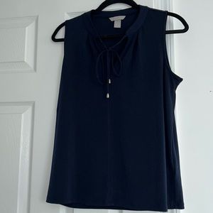 h&m navy blue blouse
